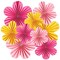 9 Pieces Paper Flowers Decorations for Wall Paper Fans Classroom Decoration Paper Floral Backdrop Decor Paper Fans Decoration Hanging Paper Fans Pink Flower Wall Decor